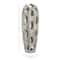 Silver Ceramic Contemporary Vase, 16" x 6" x 6"